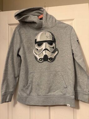 GAP Gray Kids Hoodie with Stormtrooper Graphic